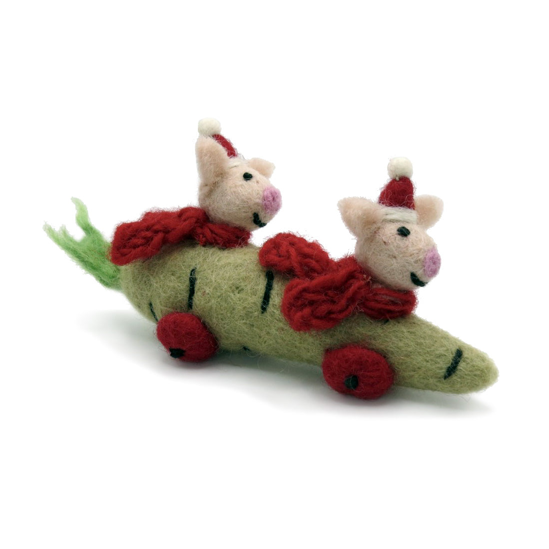 Christmas Parsnip Car with Piglets