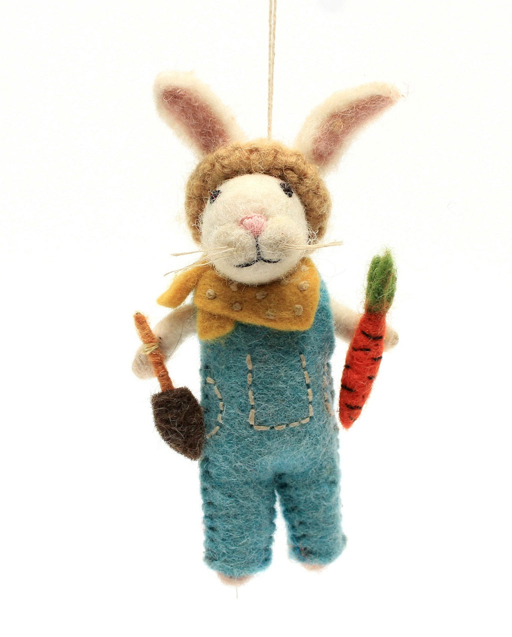 Bunny with Trowel & Carrot Decoration