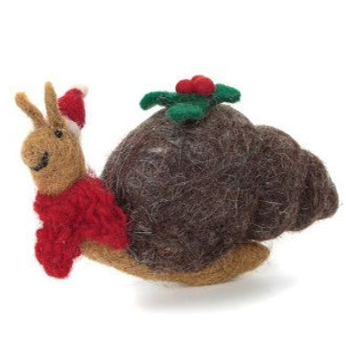 Christmas Snail. Unique handmade Christmas Decorations from Amica Felt