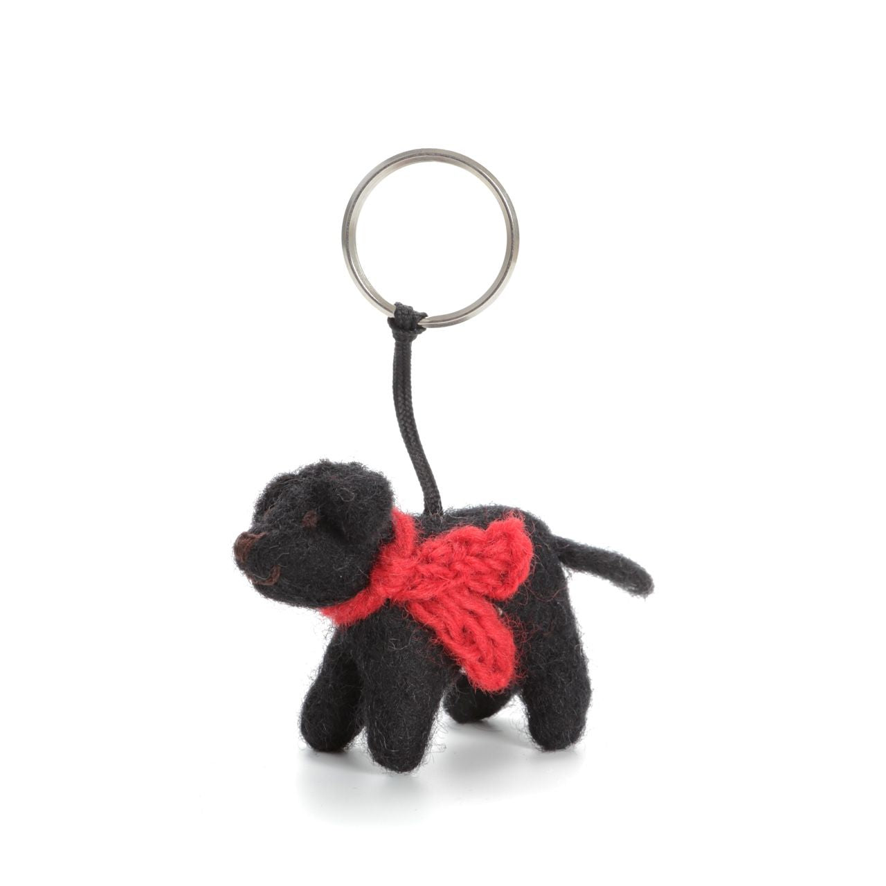 Mini 3D Black Labrador Key Ring