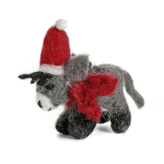 Mini Donkey with Hat & Scarf from Amica Felt