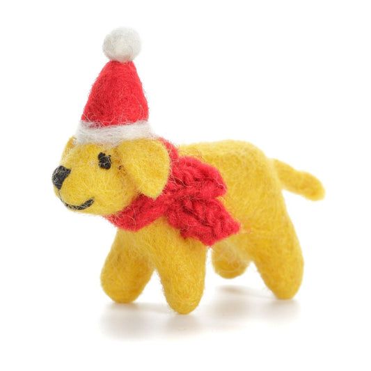 Mini Golden Labrador. Unique handmade Christmas Decorations from Amica Felt