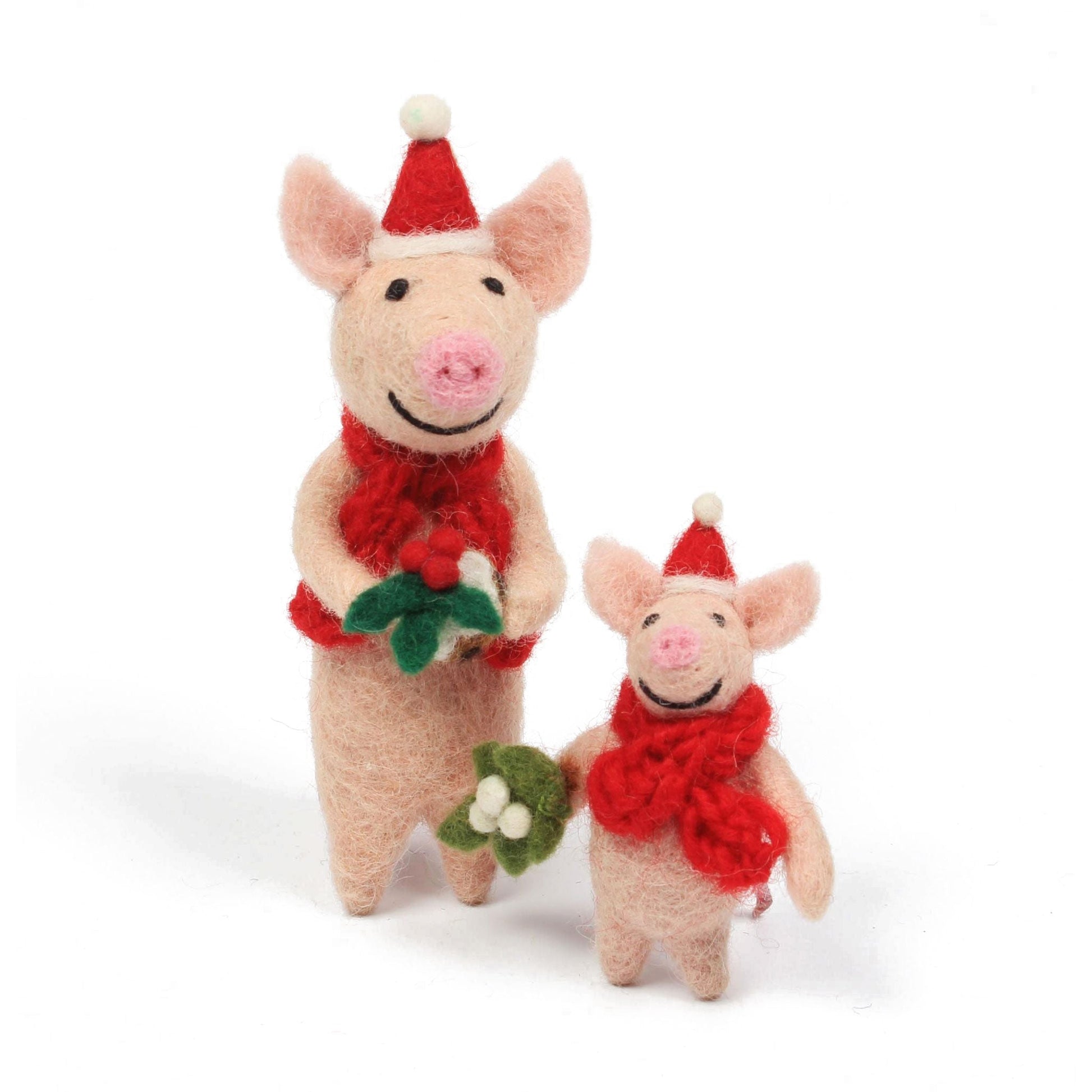 Mini Piglet with Mistletoe Sprig