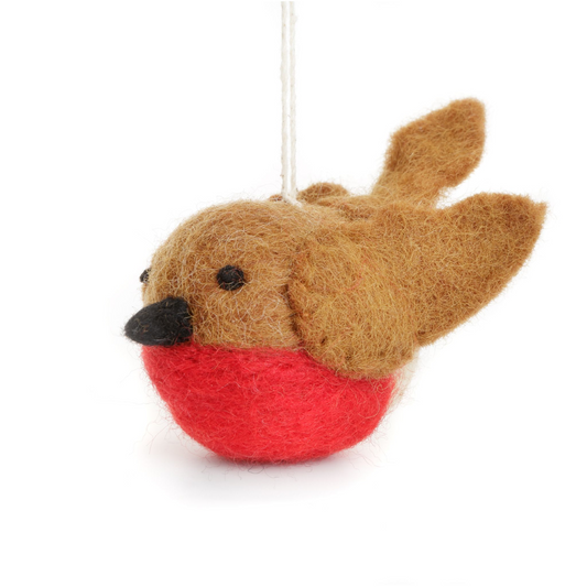 Robin Decoration. Unique handmade Christmas Decorations from Amica Felt