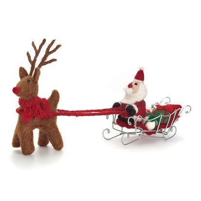 Santa & Rudolph with Sleigh & Presents | Festive Felt