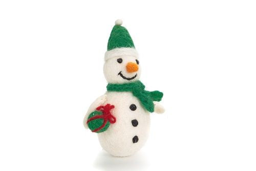 Snowman with Red or Green Present